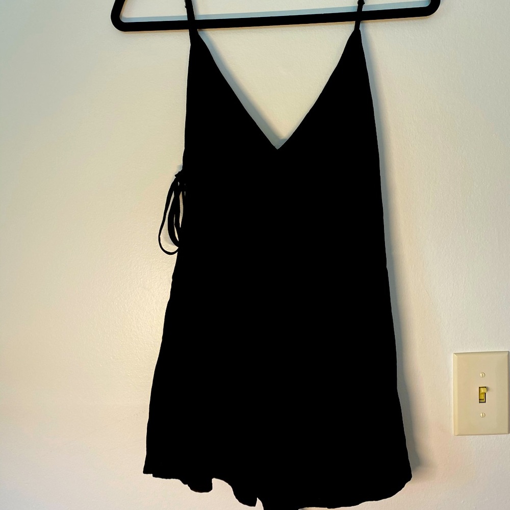 Black romper from Tobi w/ adjustable ties on side